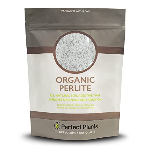 Organic Perlite by Perfect Plants — Add to Soil for Indoor & Outdoor Container Plants for Drainage Management and Enhanced Growth (8qts.)